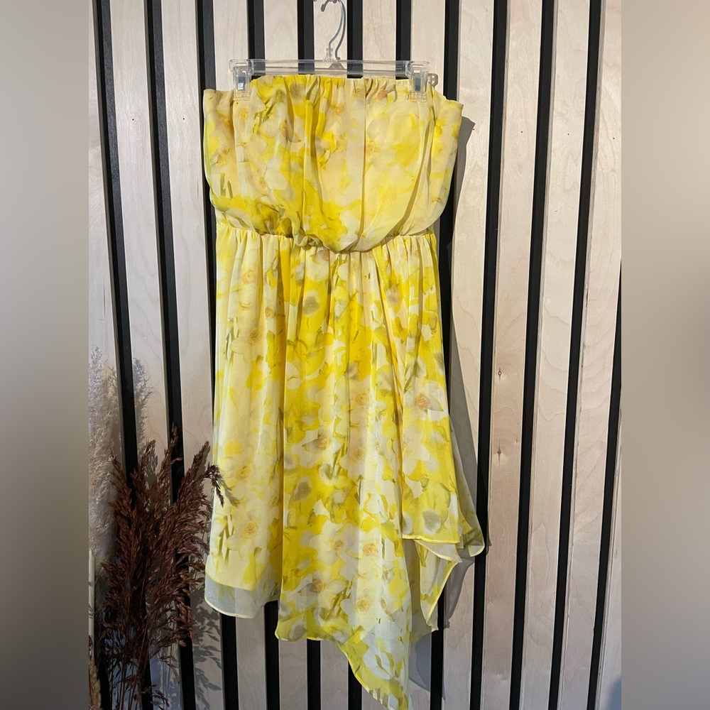 Vince Camuto Yellow Spring Dress, Size 10